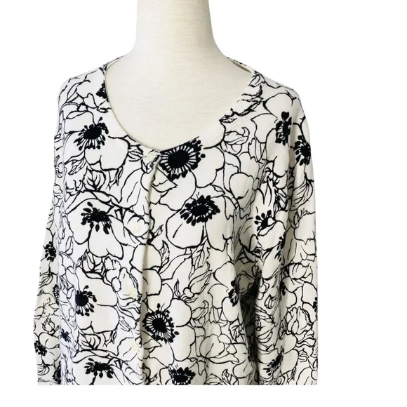 LANDS' END Floral Cardigan - Picture 4 of 8